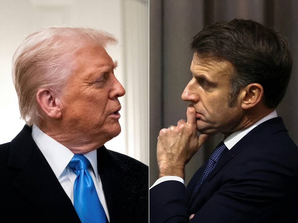 Donaldas Trumpas ir Emmanuelis Macronas
