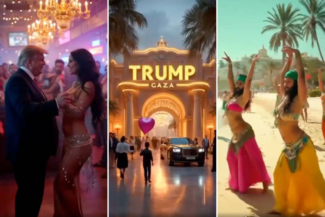 Dolerių lietus ir pilvo šokiai: Trumpas paskelbė filmuką, kaip atrodys jo „Gazos Rivjera“