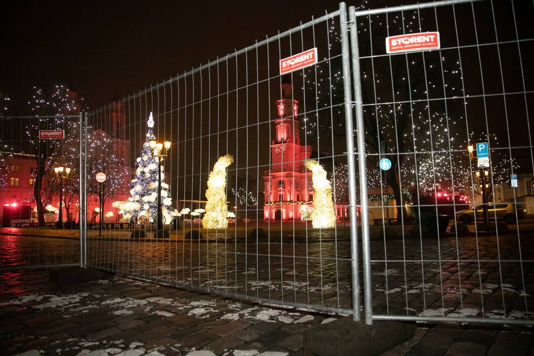 Kauno Rotušės aikštė uždaryta