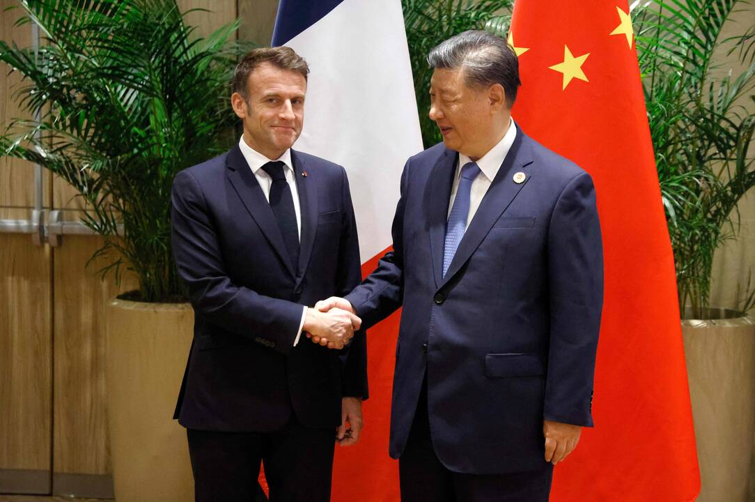 Emmanuelis Macronas ir Xi Jinpingas