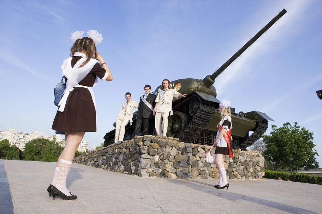 Abiturientai separatistų sostinėje Tiraspolyje