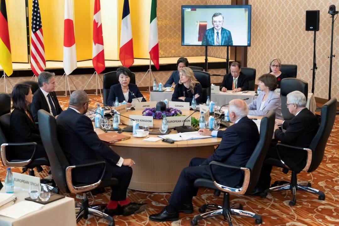 G-7 parėmė humanitarines pertraukas Gazos Ruože