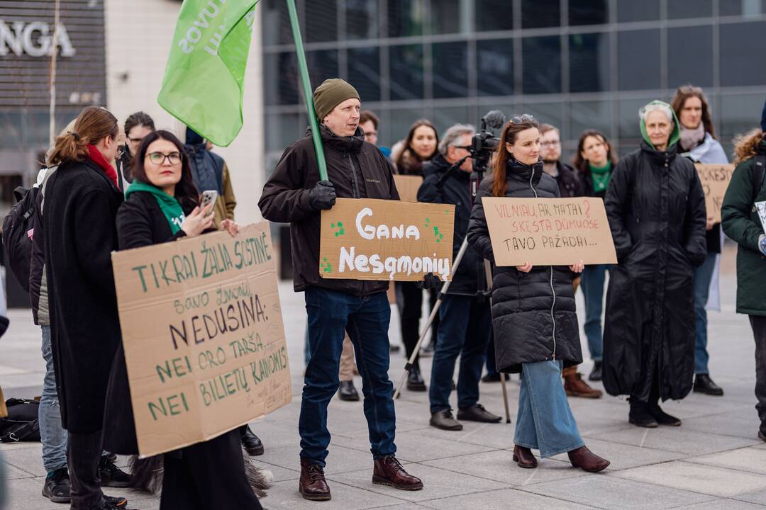 Sostinėje – dar vienas protestas dėl viešojo transporto kainų