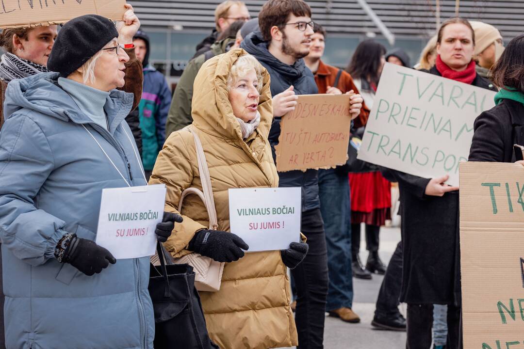 Sostinėje – dar vienas protestas dėl viešojo transporto kainų