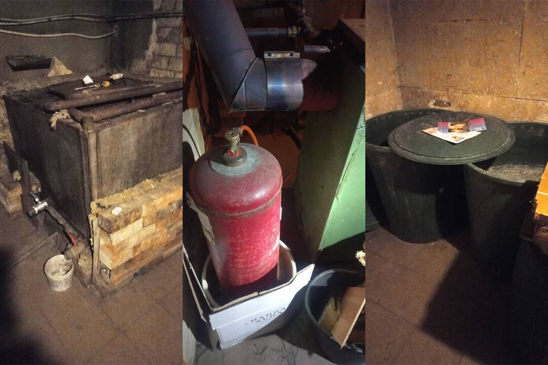 Skuodo rajono policijos pareigūnai rado galimai naminės degtinės.