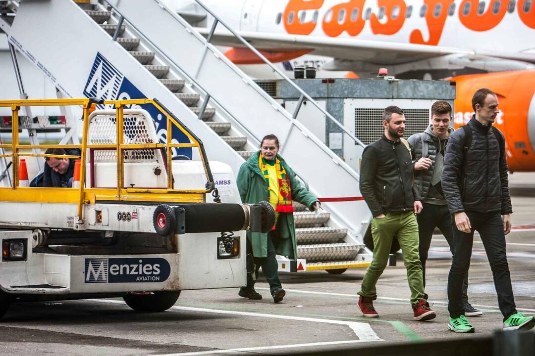 Lietuvos futbolo rinktinės treniruotė "Wembley" stadione