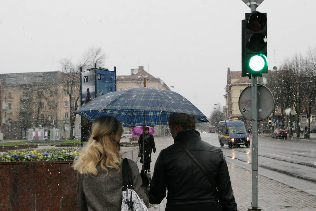 Šlapia: per šias Kalėdas sniego pasakos mieste nebus.