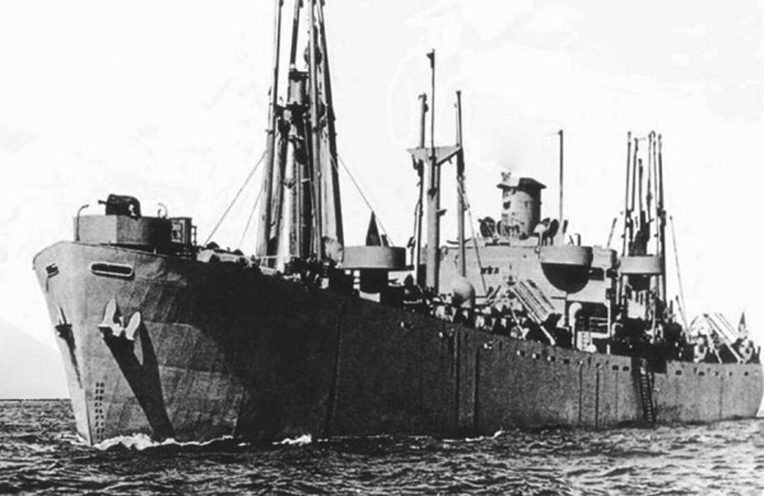 Praeitis: amerikiečių transportinis laivas „Richard Montgomery“ prieš nuskęsdamas 1944 m.