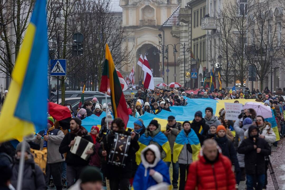 Ukrainos palaikymo akcija.