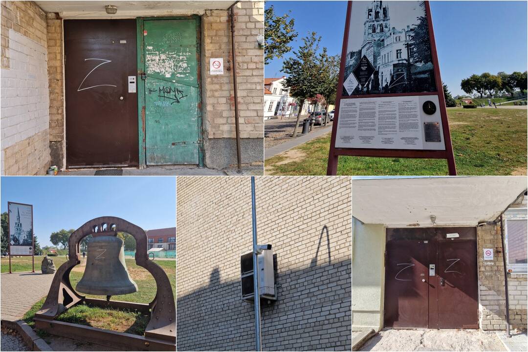 Klaipėdiečių turtas apipaišytas „Z“ raidėmis.