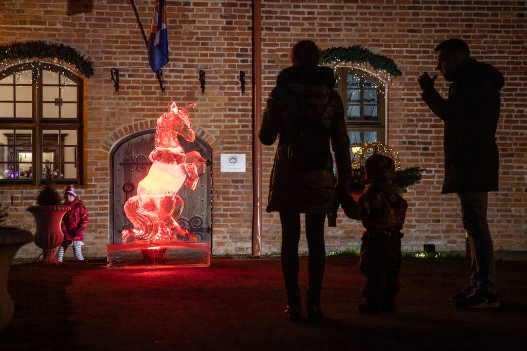 Įžiebta Kauno rajono kalėdinė eglutė