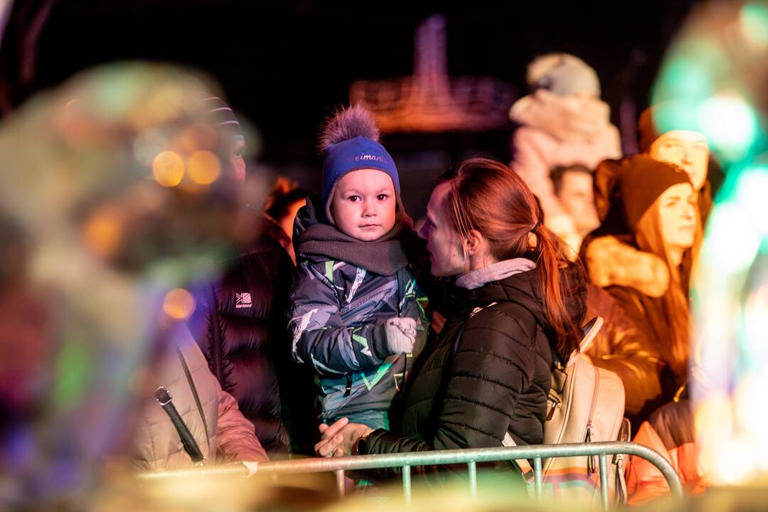 Įžiebta Kauno rajono kalėdinė eglutė