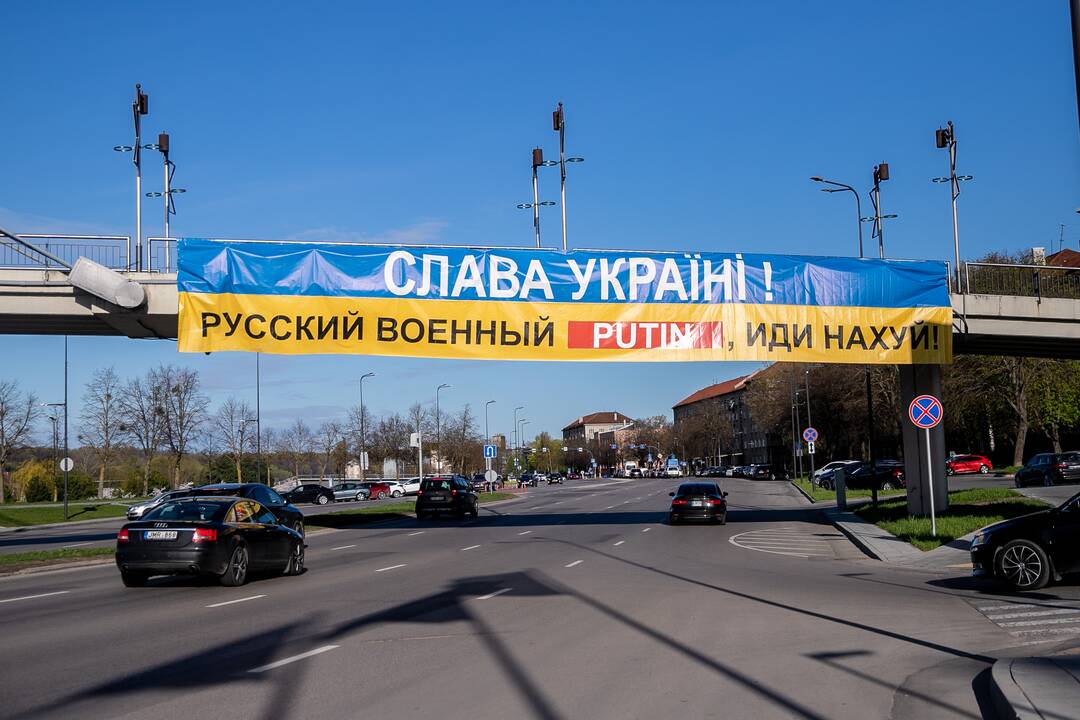 Kaune iškilo dar vienas Ukrainą palaikantis plakatas
