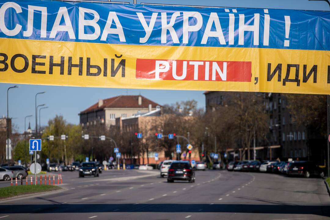 Kaune iškilo dar vienas Ukrainą palaikantis plakatas