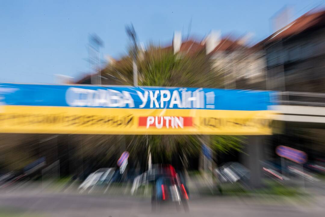 Kaune iškilo dar vienas Ukrainą palaikantis plakatas