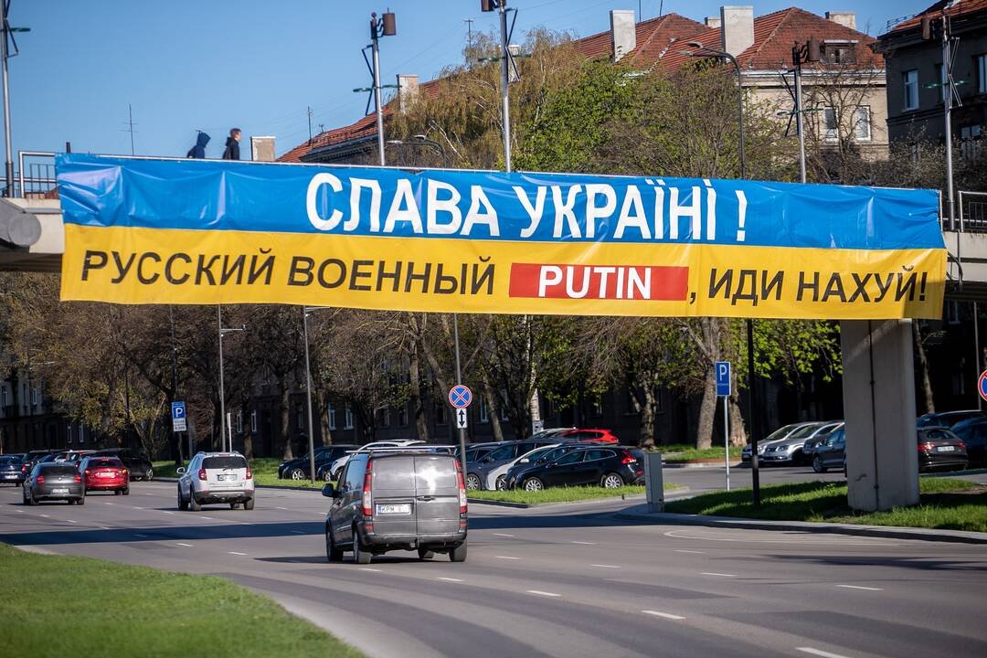 Kaune iškilo dar vienas Ukrainą palaikantis plakatas