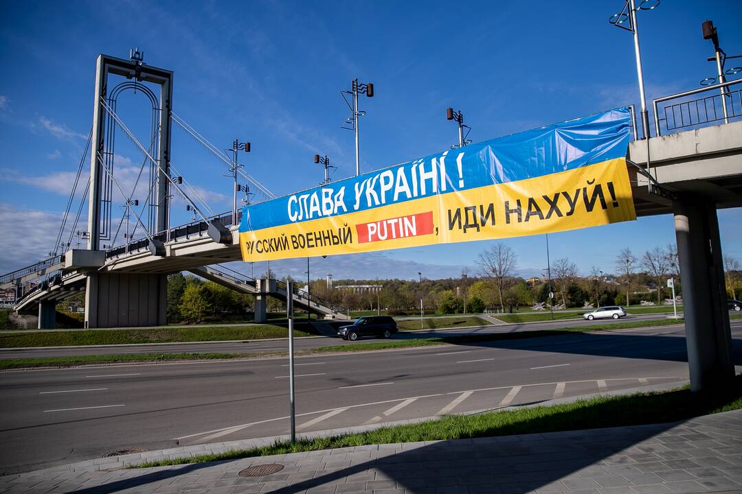 Kaune iškilo dar vienas Ukrainą palaikantis plakatas