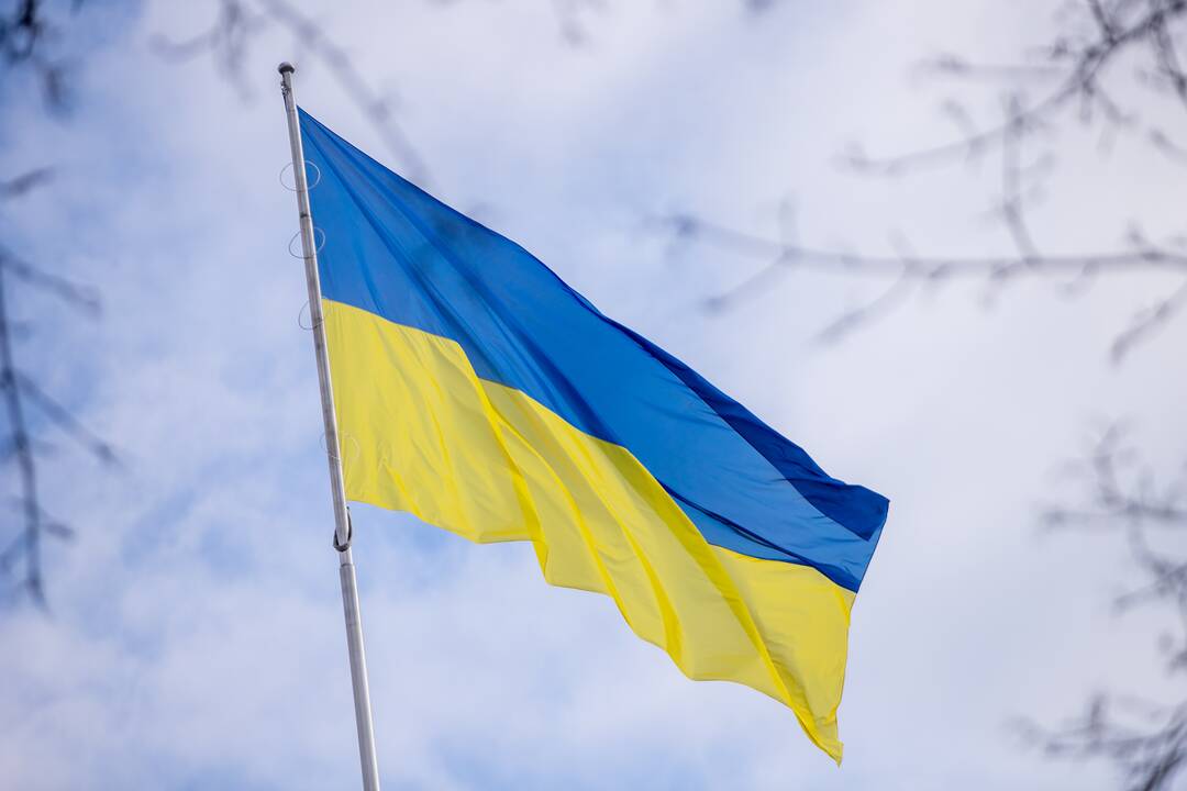 Ant Pelėdų kalno suplevėsavo Ukrainos vėliava