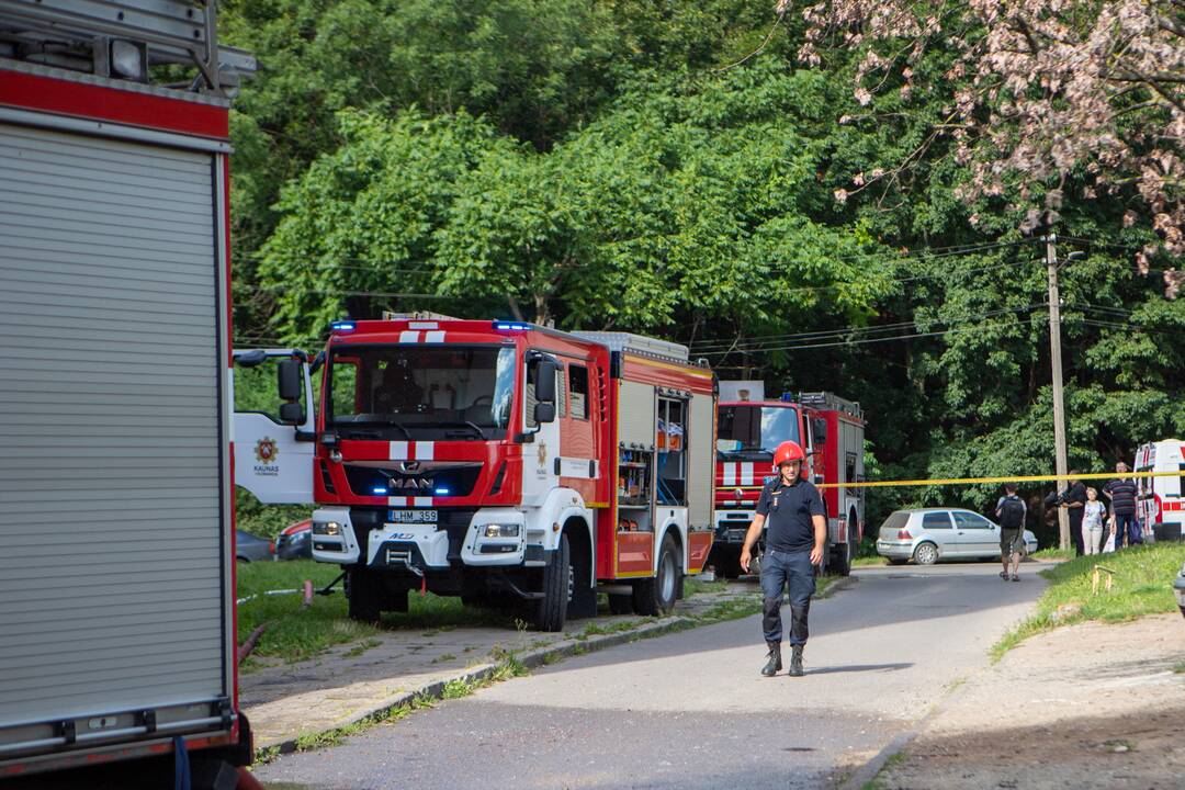 Aleksoto daugiabutyje kilo gaisras