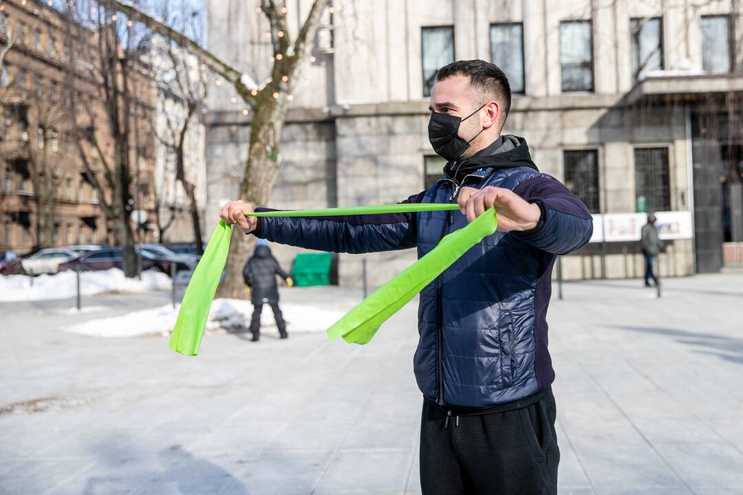 Sporto entuziastų protestas persikėlė prie Kauno miesto savivaldybės
