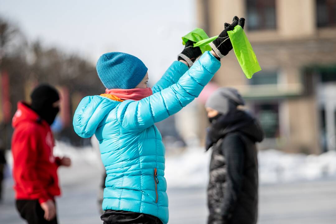 Sporto entuziastų protestas persikėlė prie Kauno miesto savivaldybės