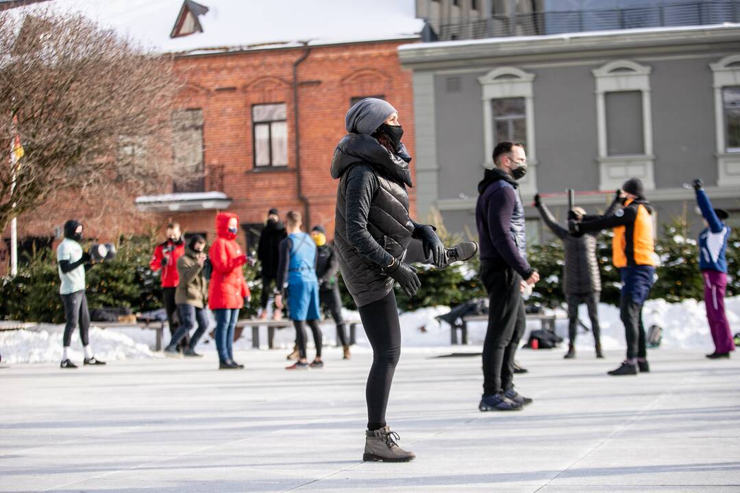 Sporto entuziastų protestas persikėlė prie Kauno miesto savivaldybės