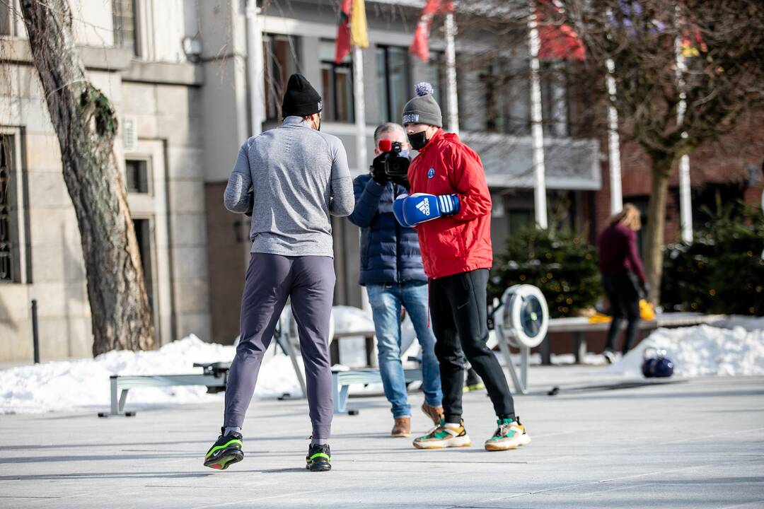 Sporto entuziastų protestas persikėlė prie Kauno miesto savivaldybės