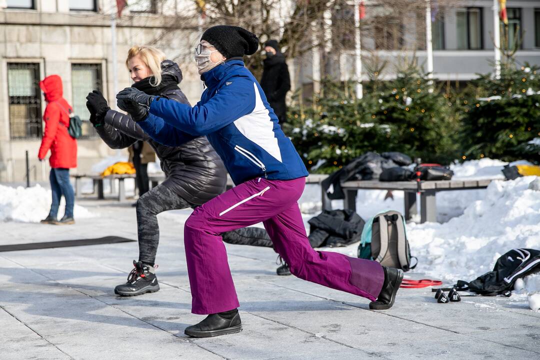 Sporto entuziastų protestas persikėlė prie Kauno miesto savivaldybės