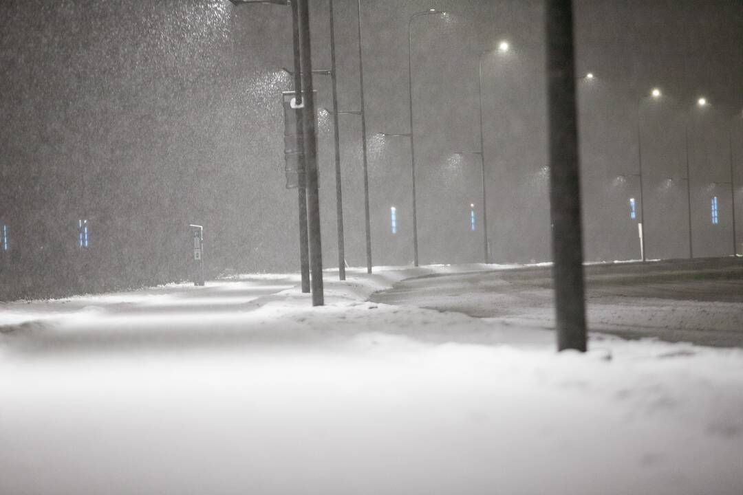 Kaune įsisiūbuoja stichinis snygis
