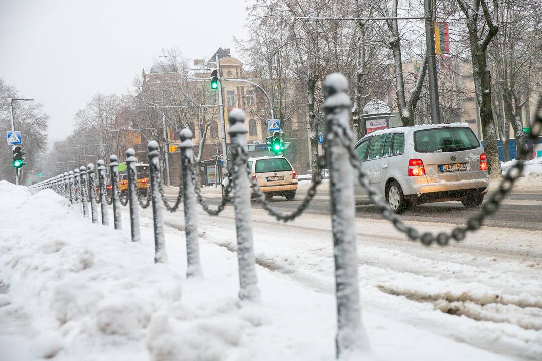 Po gausaus snygio Kaune – sudėtingos eismo sąlygos