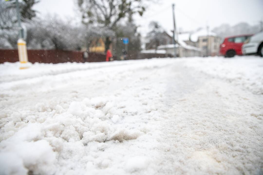 Po gausaus snygio Kaune – sudėtingos eismo sąlygos
