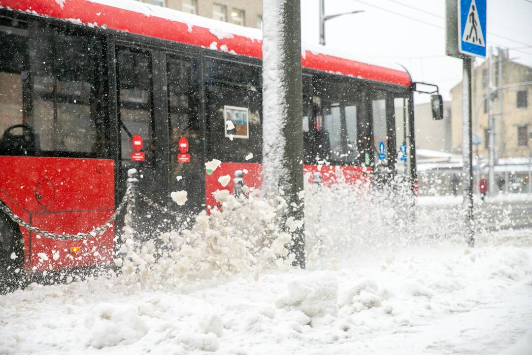 Po gausaus snygio Kaune – sudėtingos eismo sąlygos