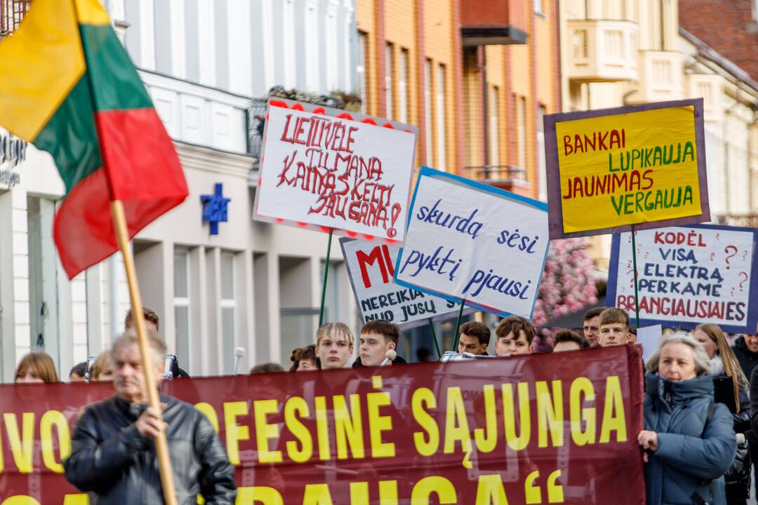 Kaune surengtas mitingas prieš skurdą