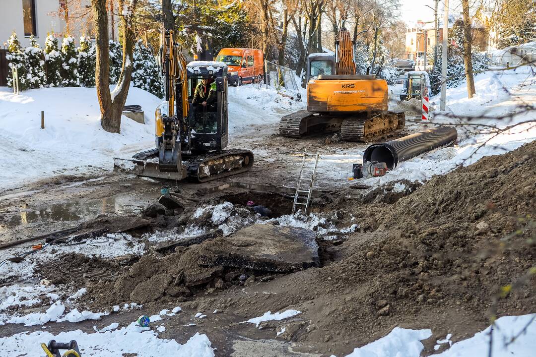 Vandentiekio avarija Žaliakalnyje