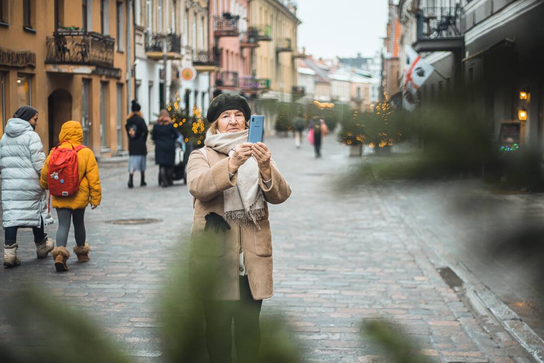 Kalėdinės dekoracijos papuošė Kauną