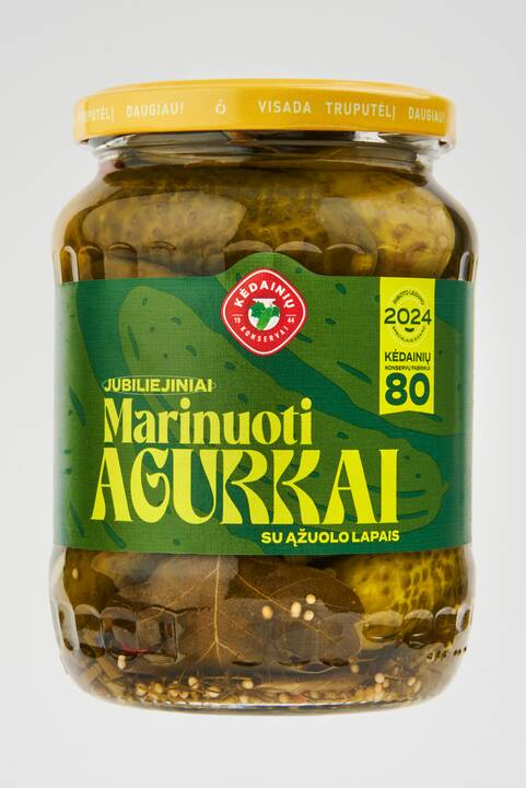 Marinuoti agurkai su ąžuolo lapais – juos pristato su nostalgiško dizaino riboto tiražo etiketėmis: šių ypatingų stiklainių tebus pagaminta 100 000.