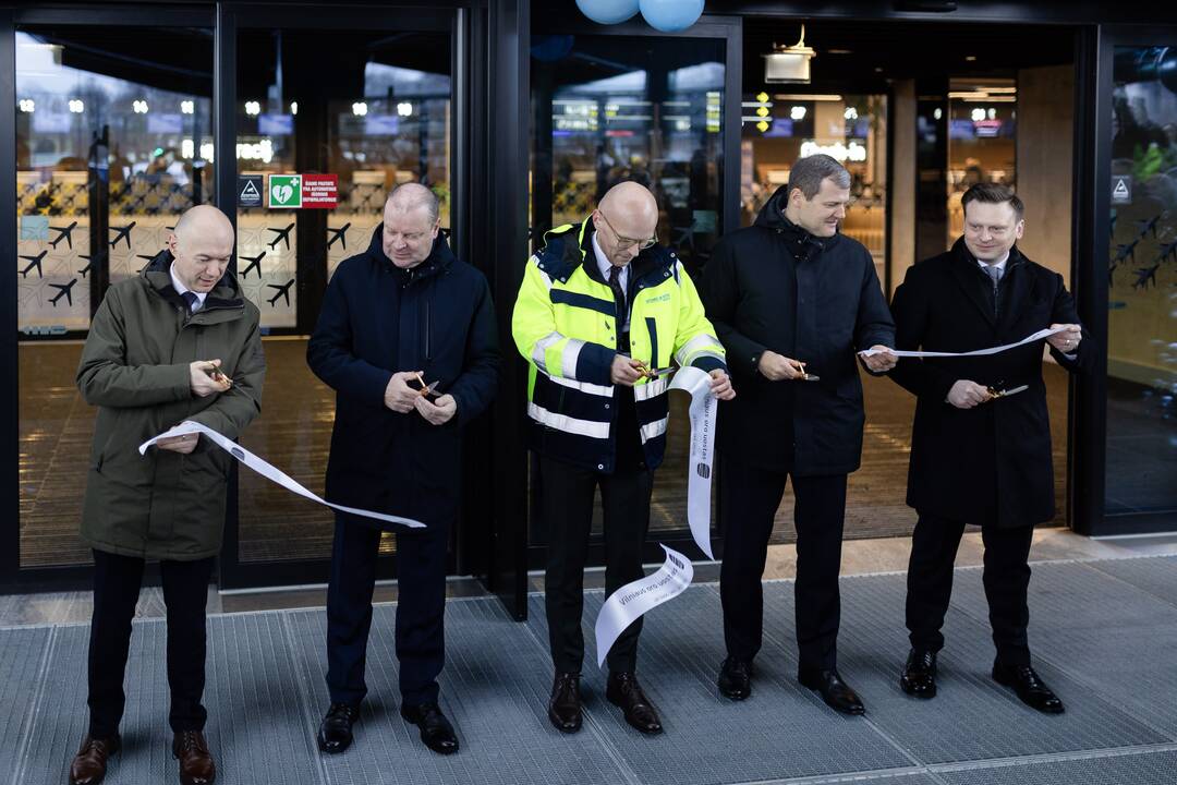 Vilniaus oro uoste oficialiai atidarytas naujasis keleivių išvykimo terminalas