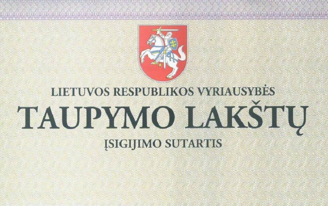 Nuo pirmadienio Vyriausybės taupymo lakštų išplatinta už 23,1 mln. eurų