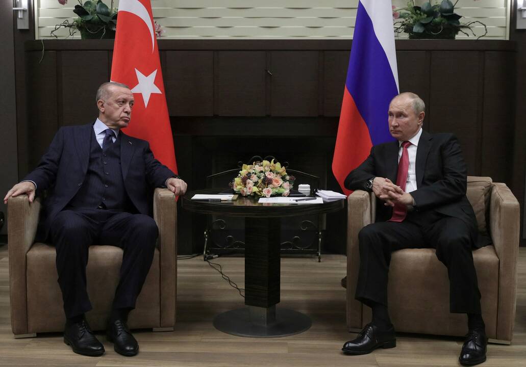 Iš kairės: Recepas Tayyipas Erdoganas ir Vladimiras Putinas