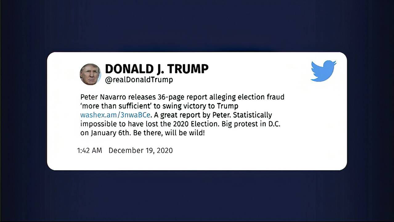 JAV Kongreso komitetas: D. Trumpo tviterio žinutė buvo raginimas pulti Kapitolijų
