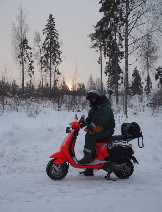 Hobis: keliautoją su „Vespa“ V.Ušinską šiauriausias Europos taškas traukia savita aura, nenuspėjamumu.