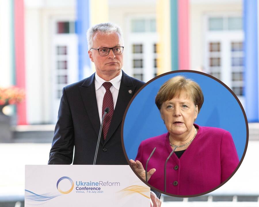 Gitanas Nausėda ir Angela Merkel