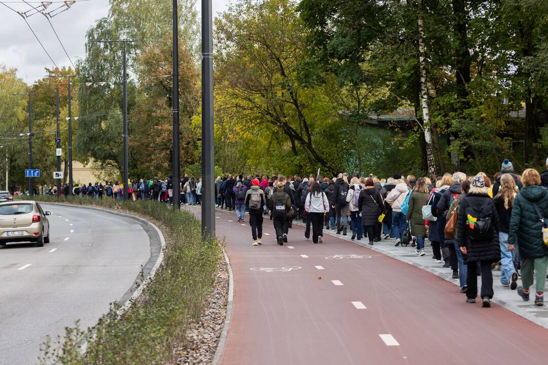 Mokytojų streikas prie Vyriausybės