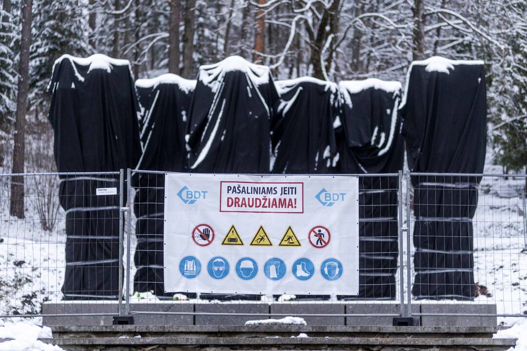  Vilniaus Antakalnio kapinėse prasidėjo stelų nukėlimo darbai