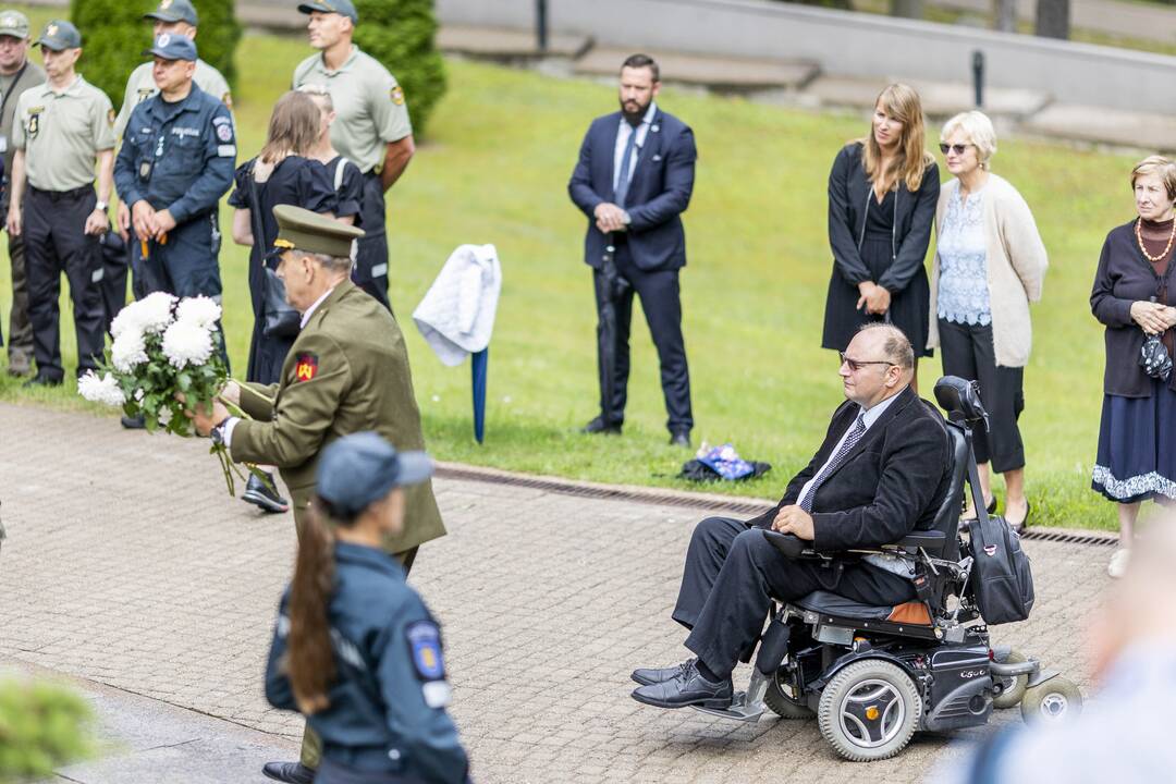 Medininkų žudynių pagerbimo ceremonija Antakalnio kapinėse