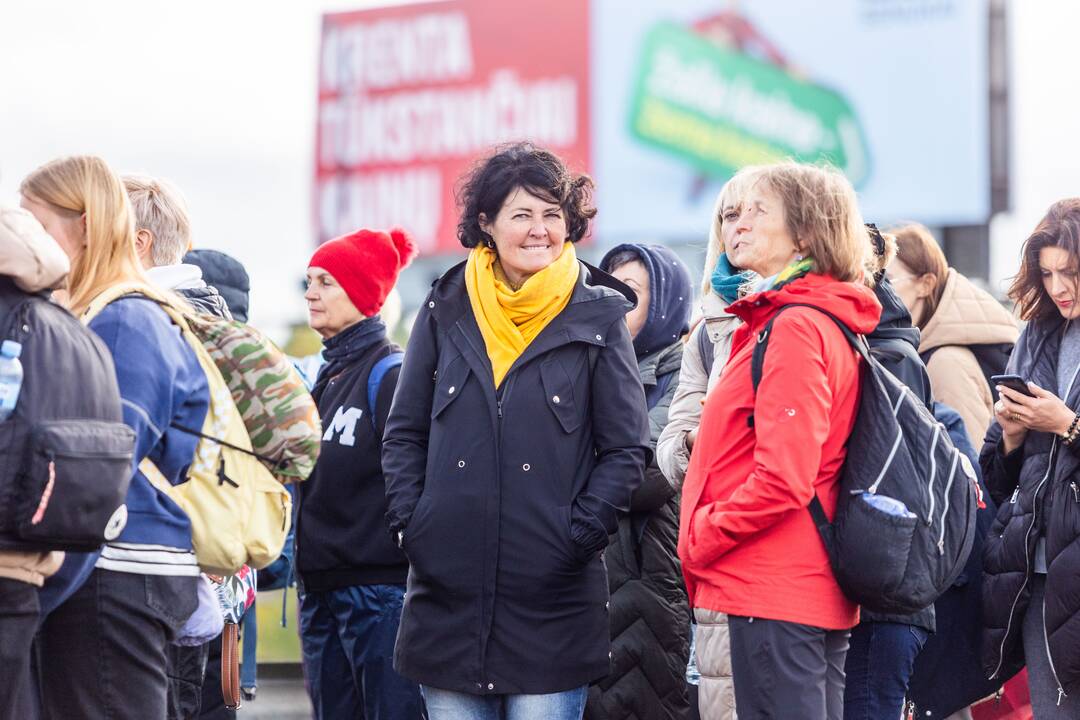 Nuo Klaipėdos į Vilnių žygiuojantys mokytojai pasiekė sostinę