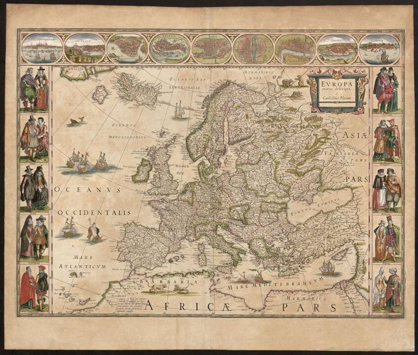 Dydis: VU bibliotekoje saugomas Michel Pichaud "Carte pour l‘histoire generale", išleistas 1775 m. Paryžiuje.