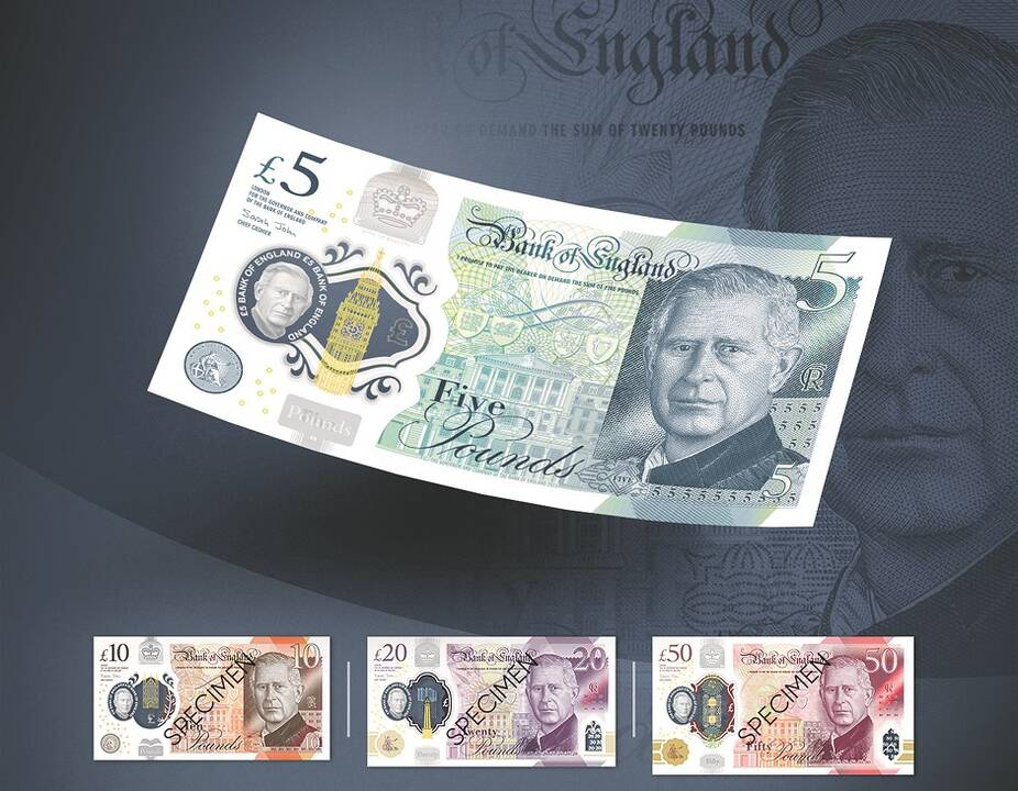 Neskuba: banknotai su naujojo karaliaus atvaizdu apyvartoje pasirodys kitų metų viduryje.
