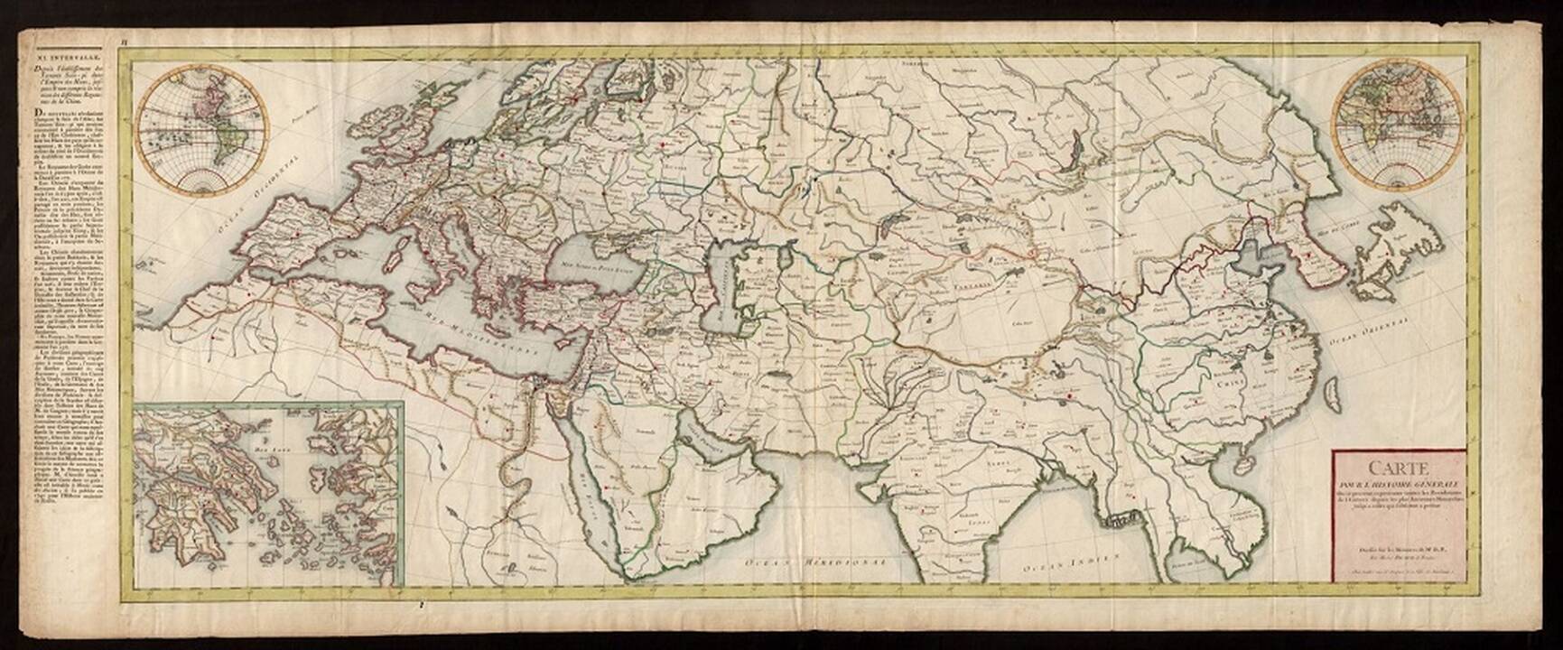 Dydis: VU bibliotekoje saugomas Michel Pichaud "Carte pour l‘histoire generale", išleistas 1775 m. Paryžiuje.
