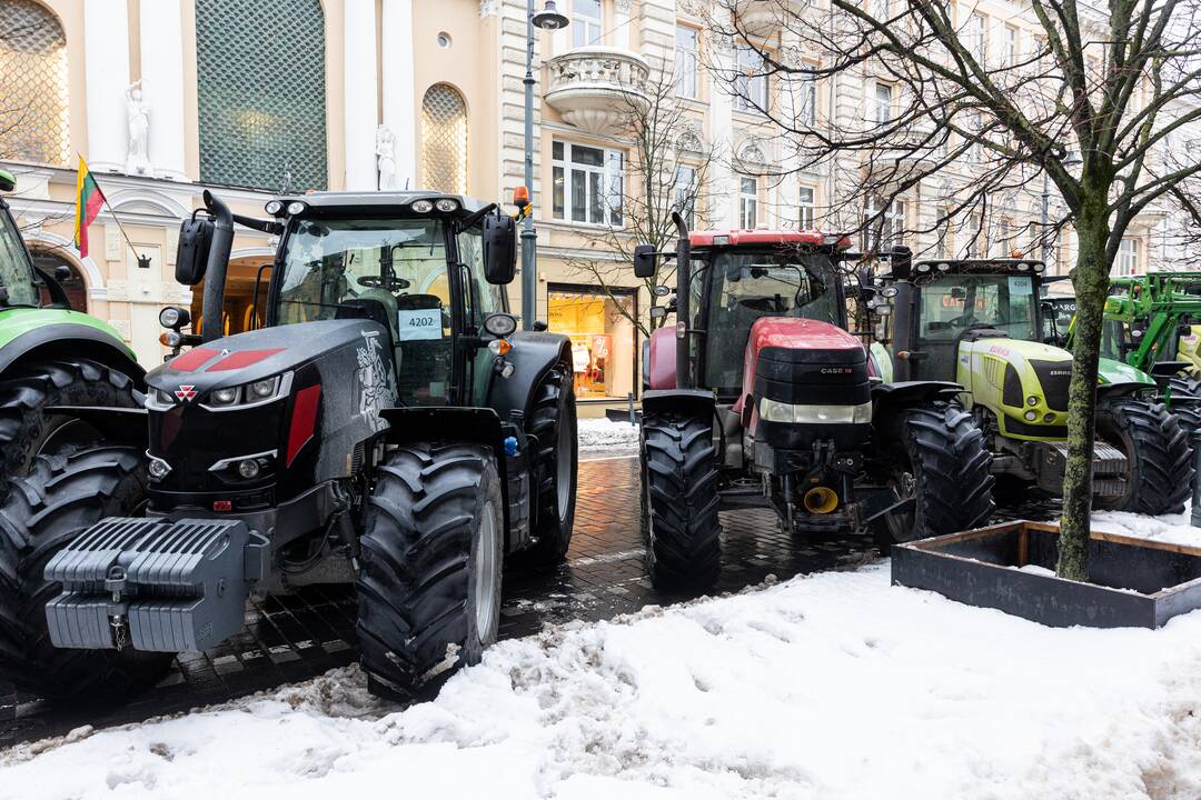 Protestuojantys ūkininkai Vilniuje